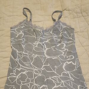 American Eagle Outfitters Gray Floral Camisole